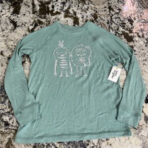 Rumi + Ryder Stitch Fix‎ Teal Monster Long Sleeve Tee